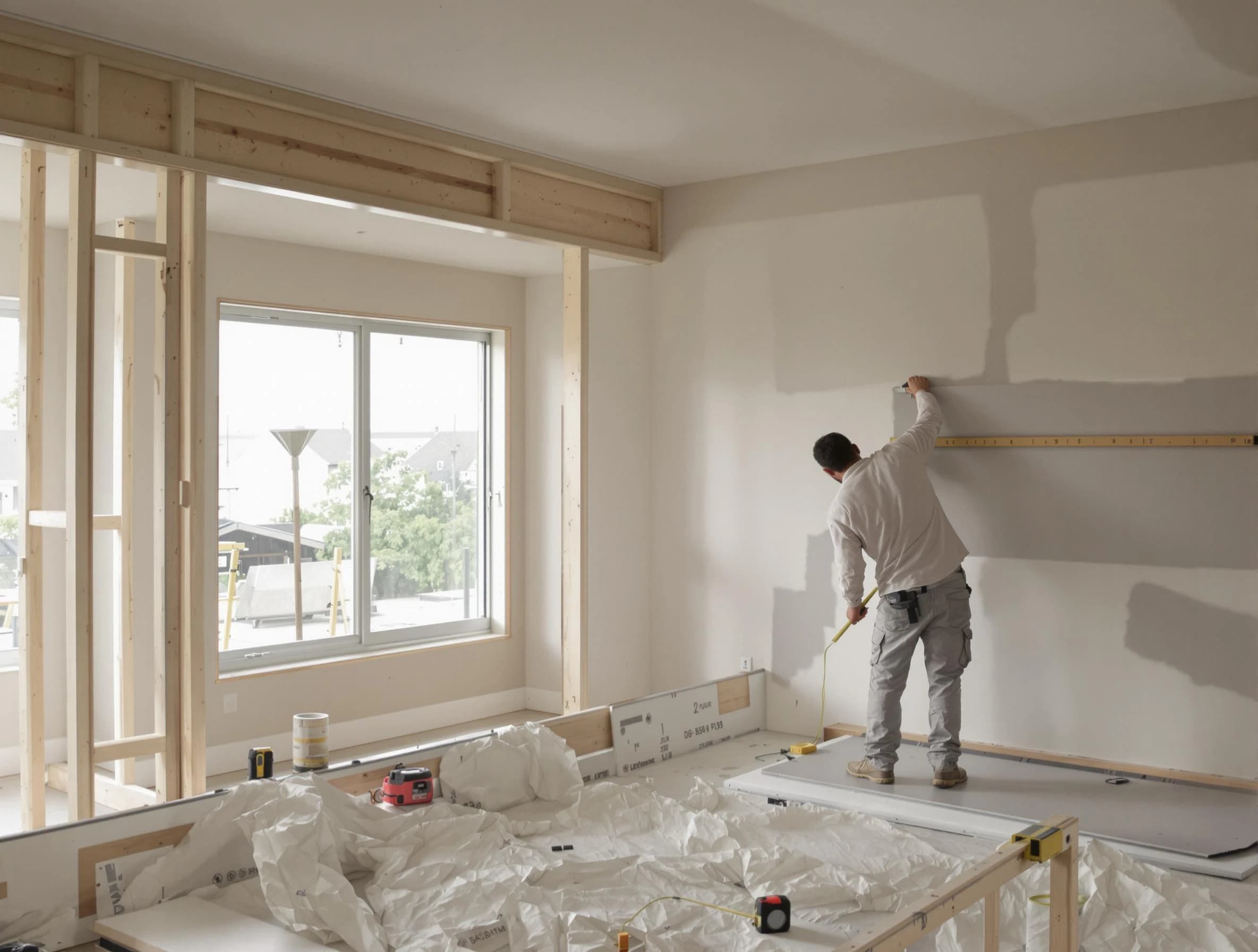 Garfield Heights House Painters installing new drywall in Garfield Heights, OH