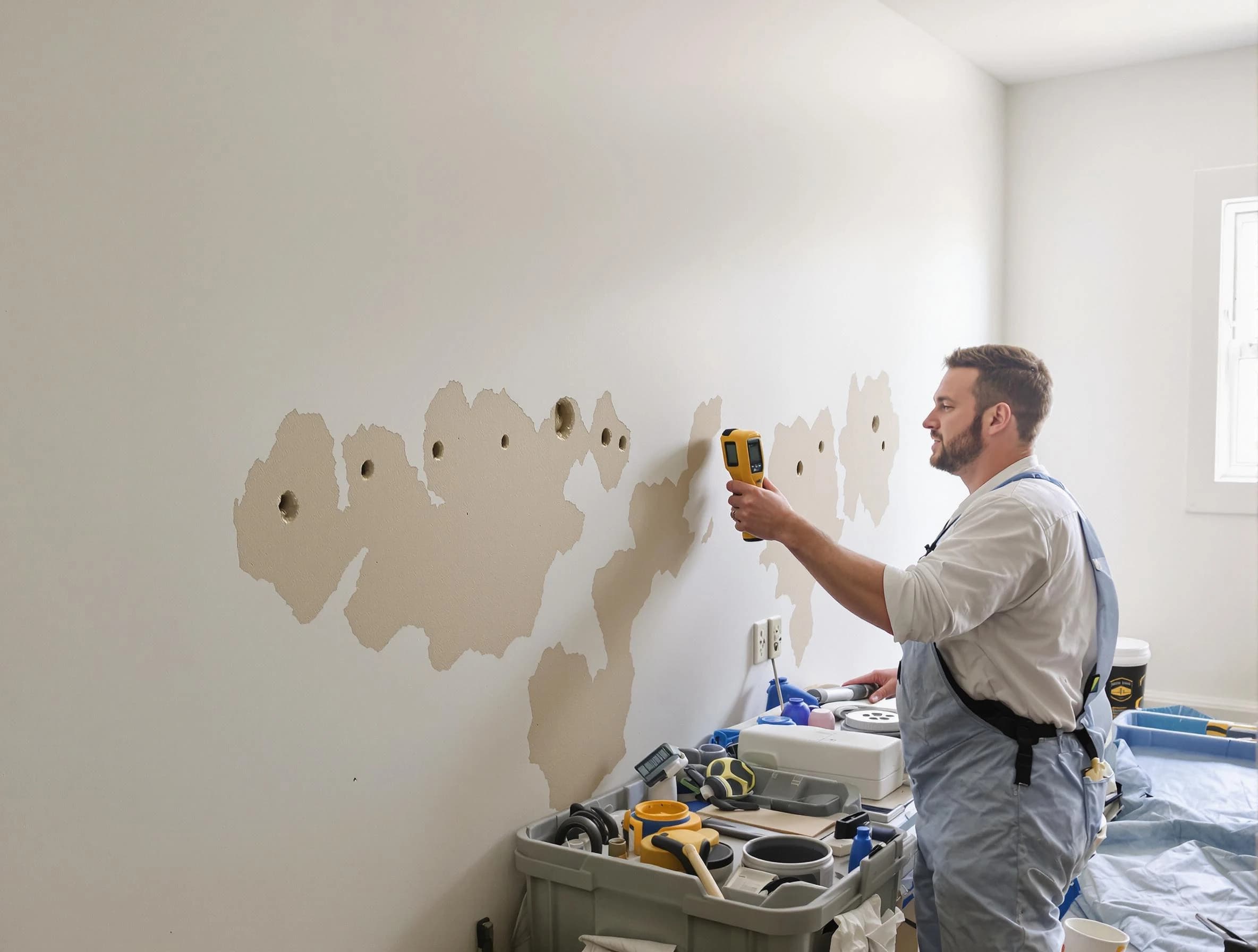 Garfield Heights House Painters repairing damaged drywall in Garfield Heights